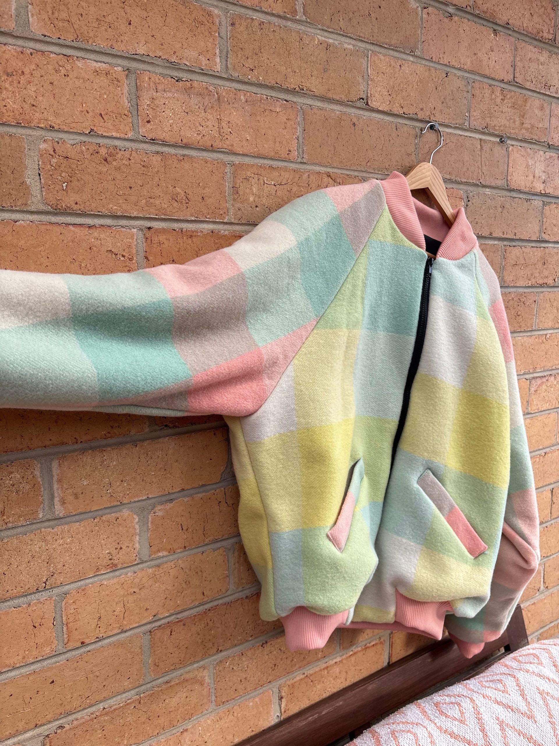 Vintage up-cycled woolly bomber jacket - Image 6