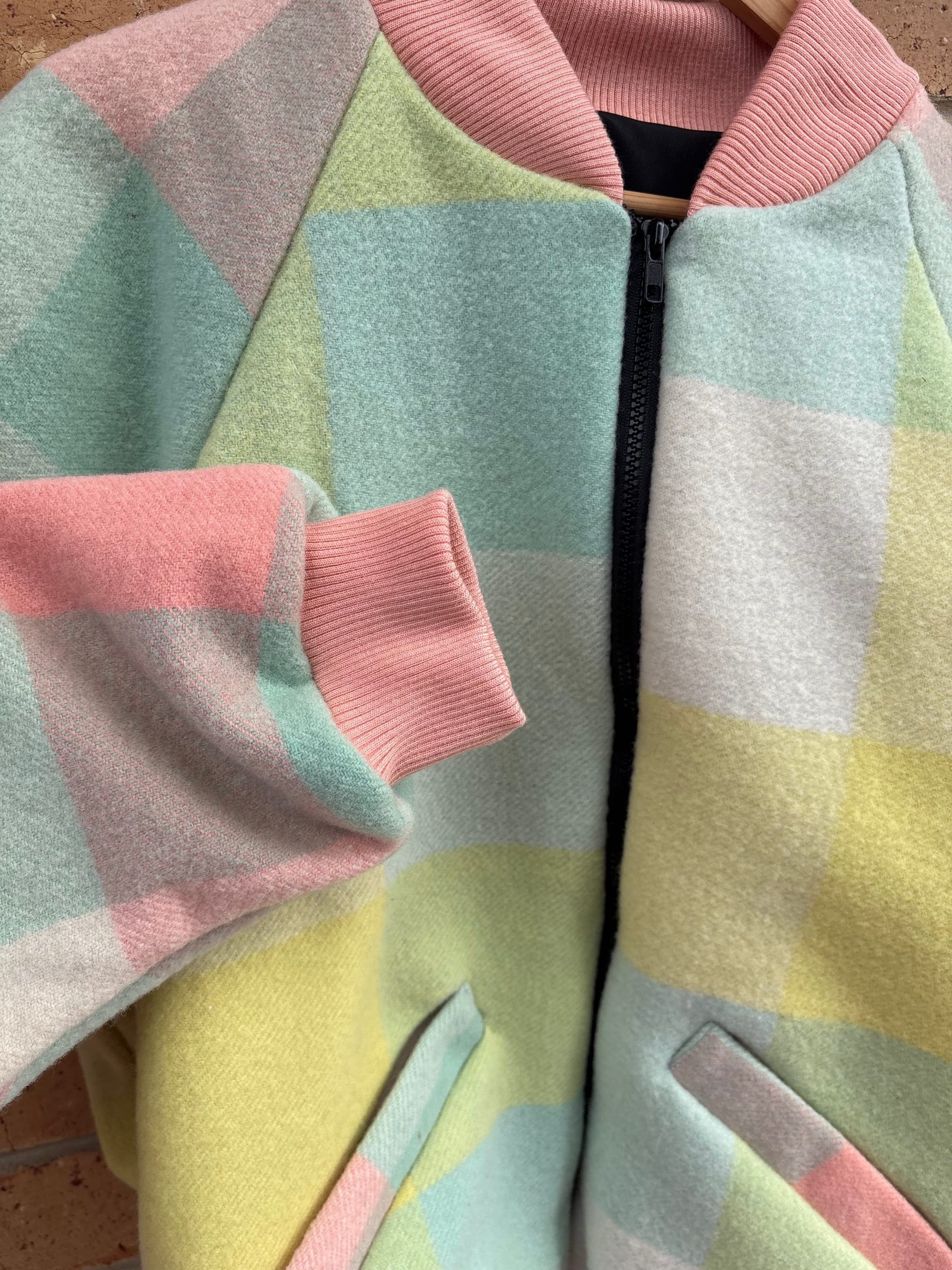 Vintage up-cycled woolly bomber jacket - Image 5